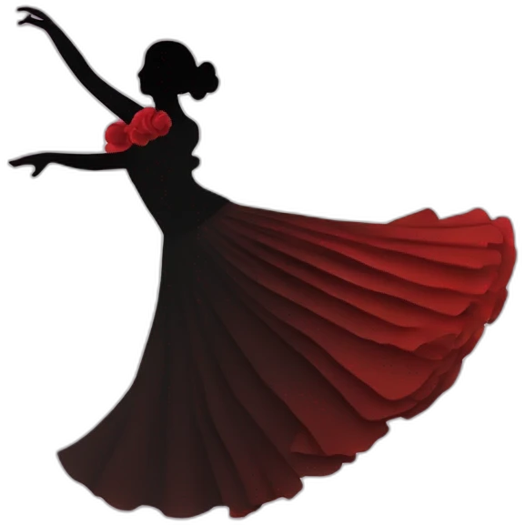 Silueta debailaores de flamenco  emoji