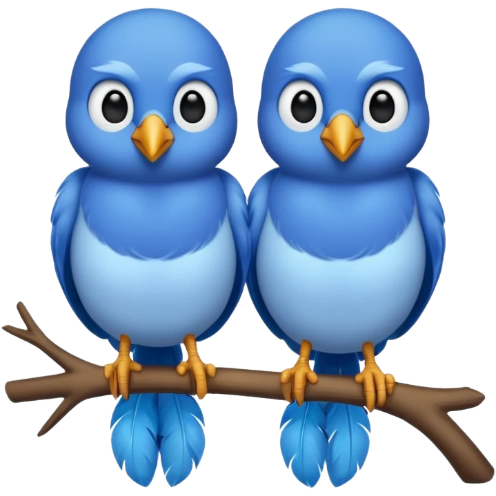 blue birds emoji