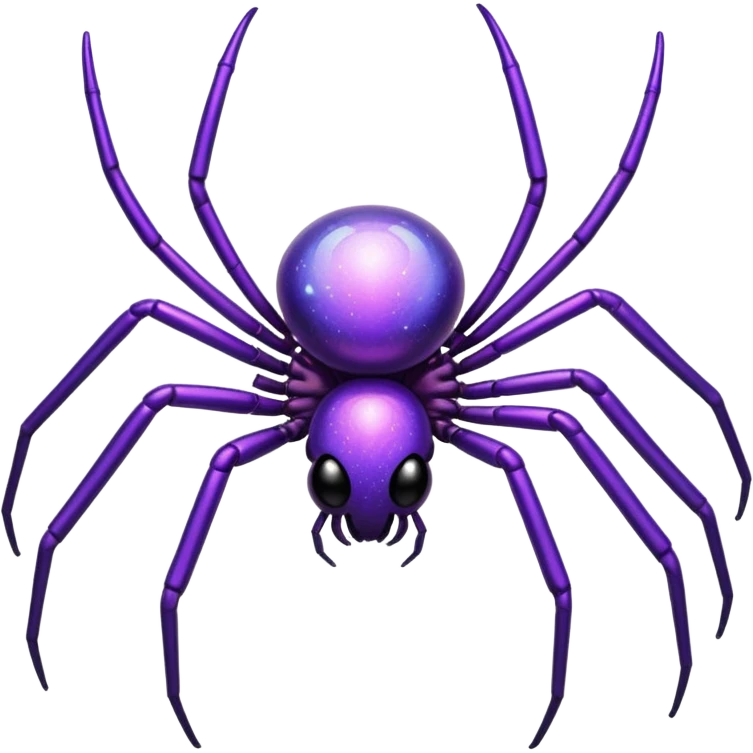 glitter purple and cian spider emoji