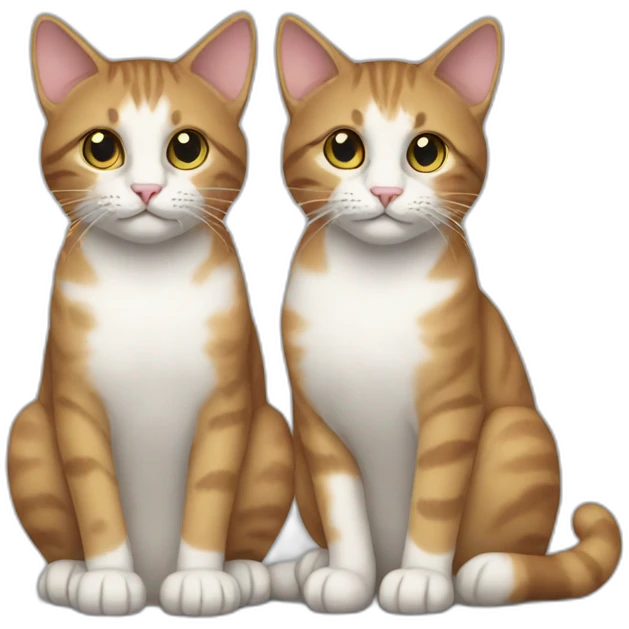 cats-sitting-to-each-other emoji