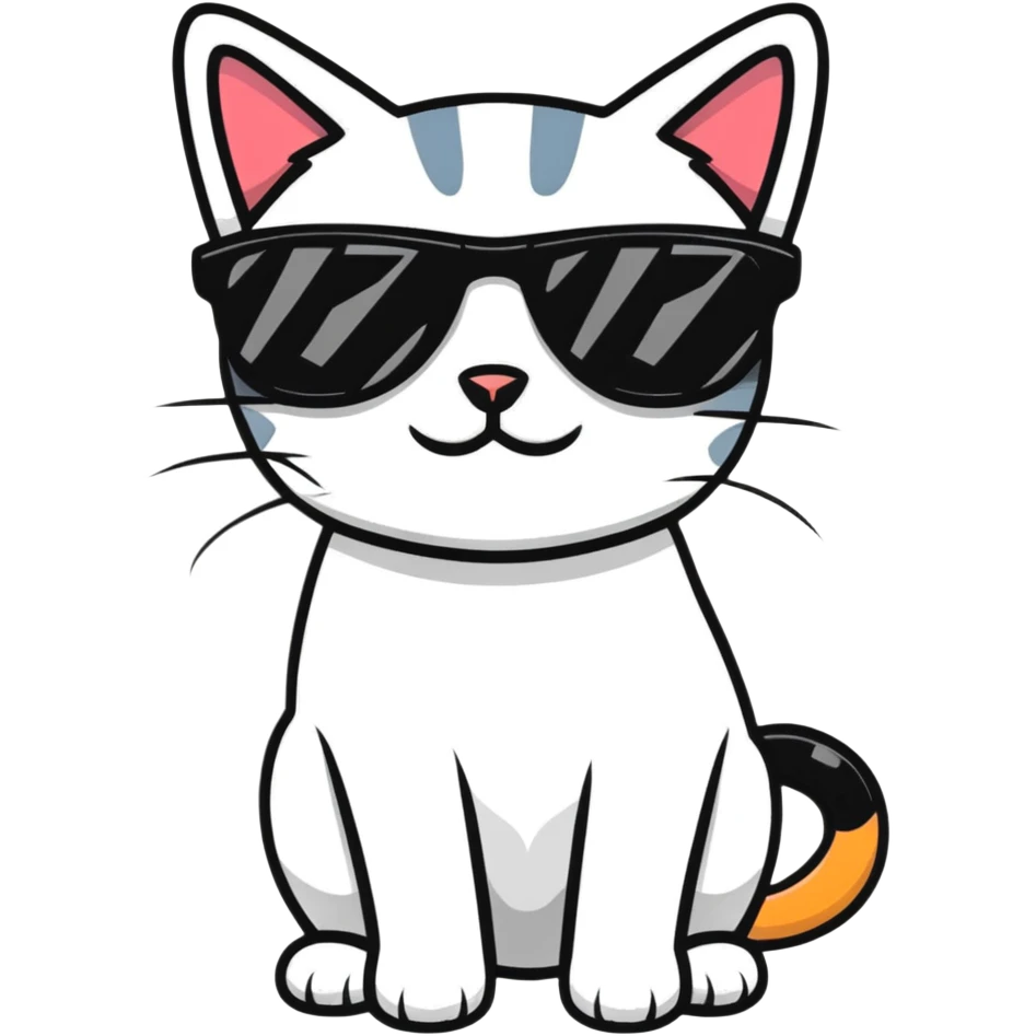 Cat with sunglasses emoji
