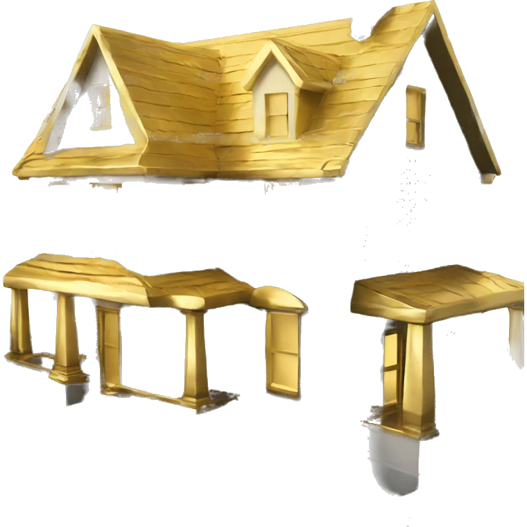 Stunning solid gold simple house with no details emoji