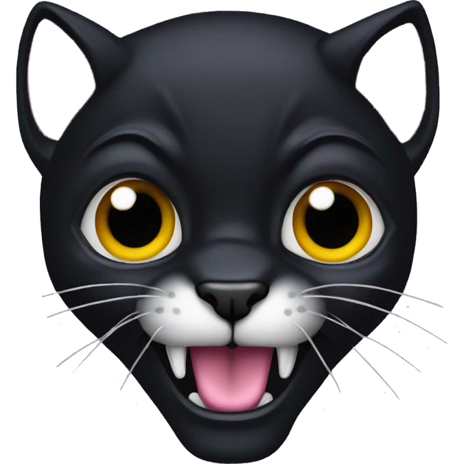 Pantera negra con los ojos color morao emoji