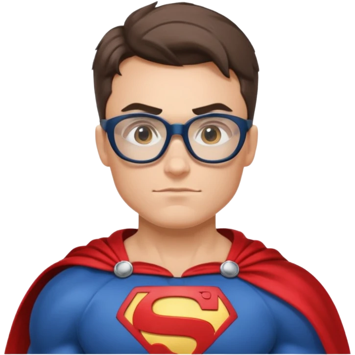 Glasses-Wearing super Heroe emoji