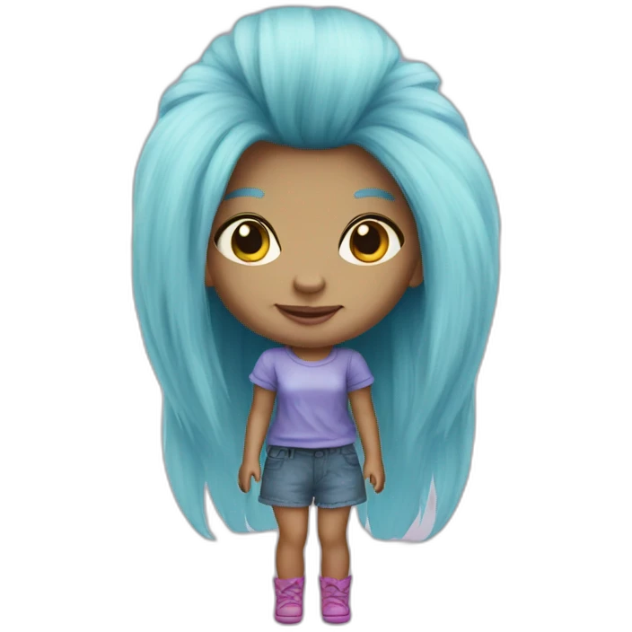 cute girl troll doll emoji