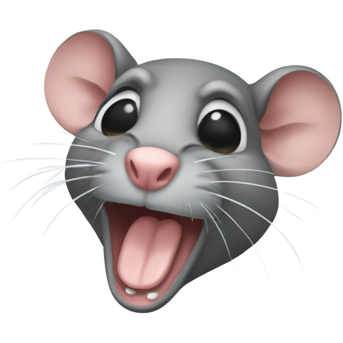 A rat that is crying emoji