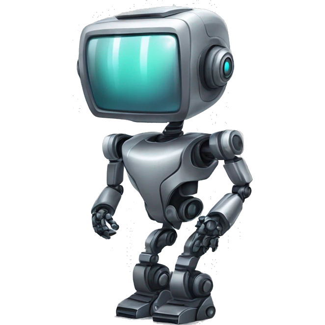 fancy stylish techy ai robot standing like this 🤷‍♂️ emoji