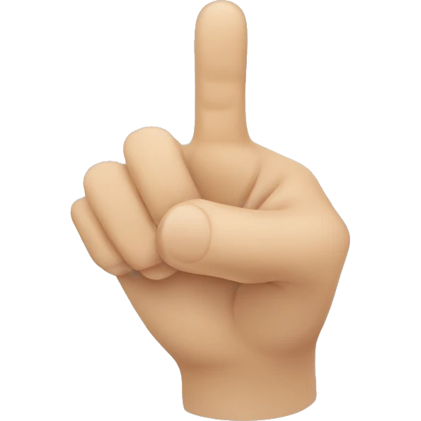 hand with pointing finger at front emoji