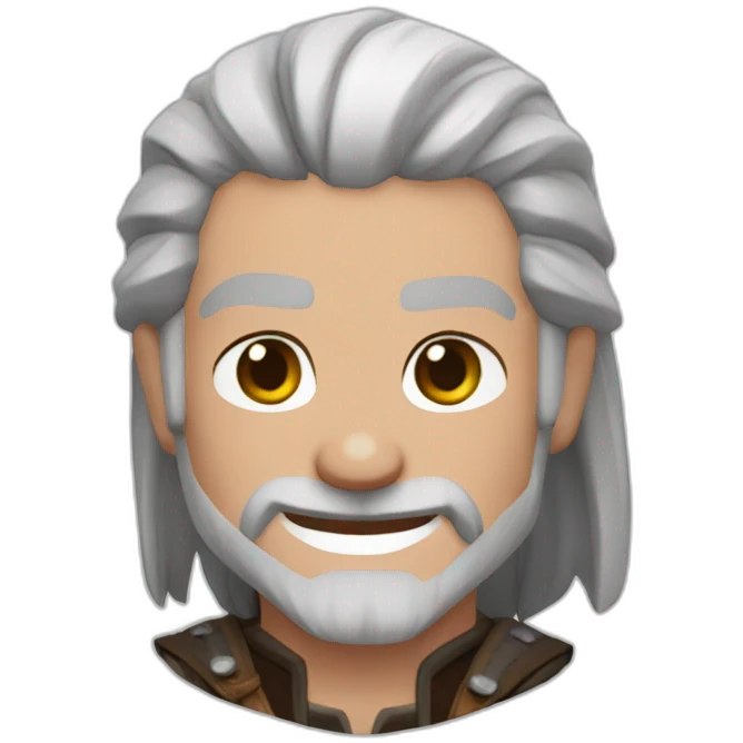 Geralt of rivia smiling emoji