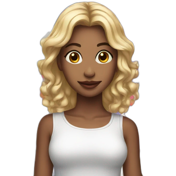pretty girl with balloons emoji