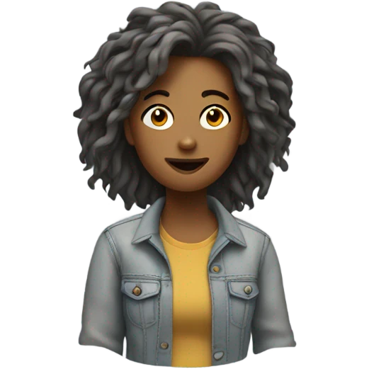 Woman with messy hair emoji