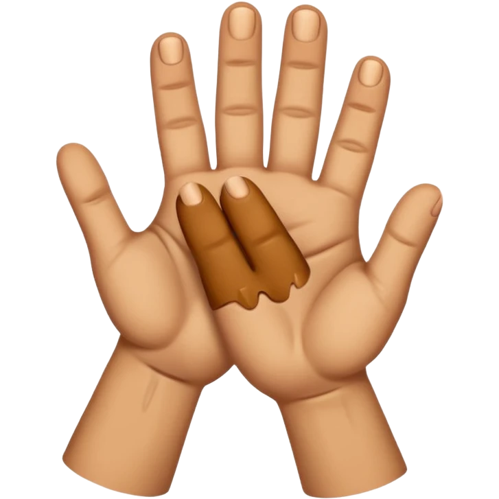 Hand with broken fingers emoji