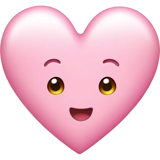 light pink heart with a cute ribbion emoji
