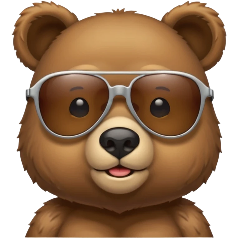a cute bear in sunglasses emoji