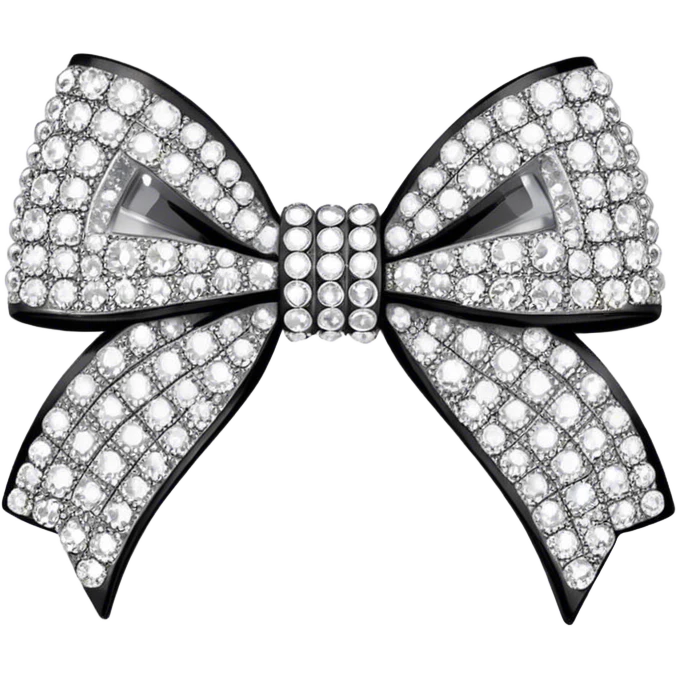 Rhinestone bow hair clip  emoji