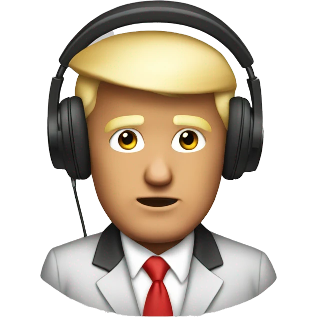 donald trump wearing headphones emoji