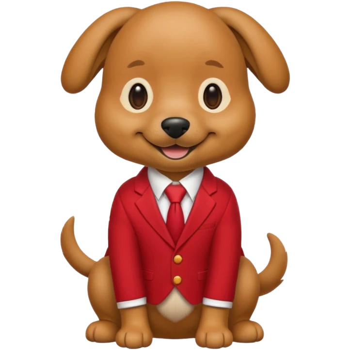 dog with red suit emoji