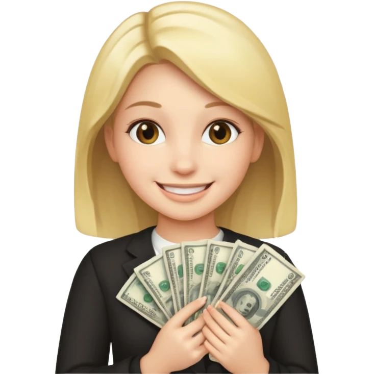 Девушка у которой много денег  emoji