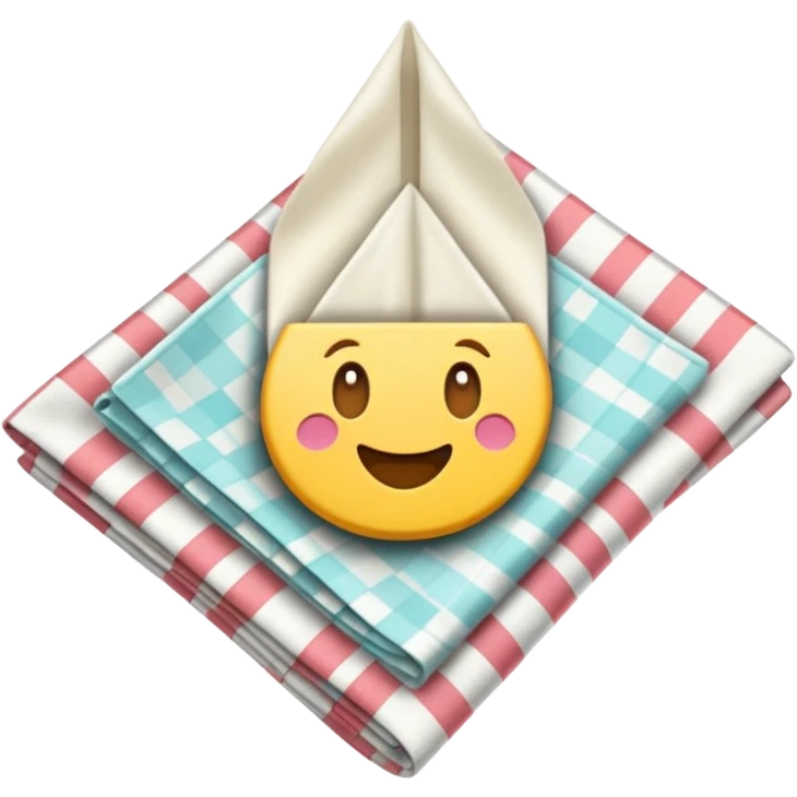 flapped patterned napkin emoji