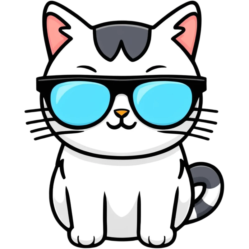 Cat with sunglasses emoji