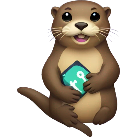 Otter Holding Twitch Logo emoji