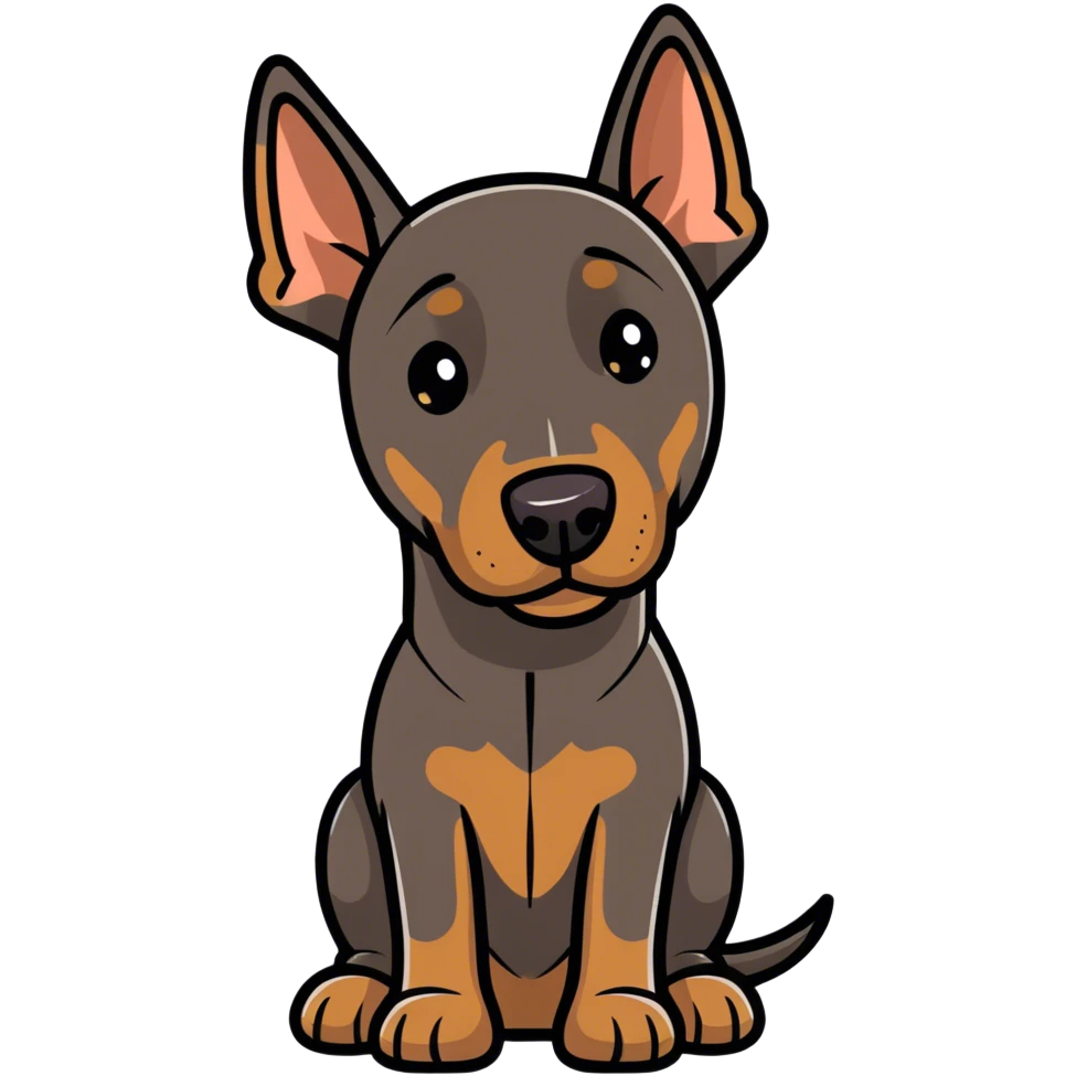 brown Doberman girl emoji