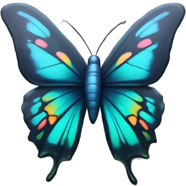 A butterfly chained to a wall emoji