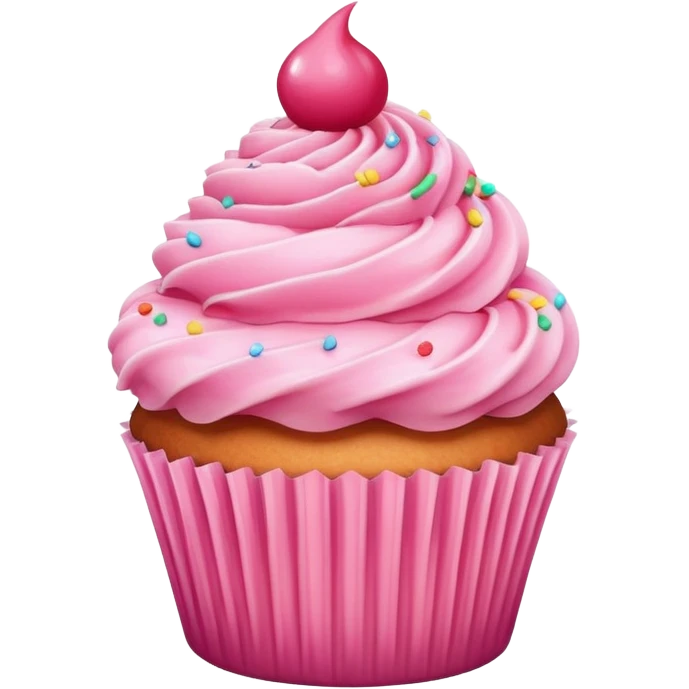 cupcake with pink icing emoji