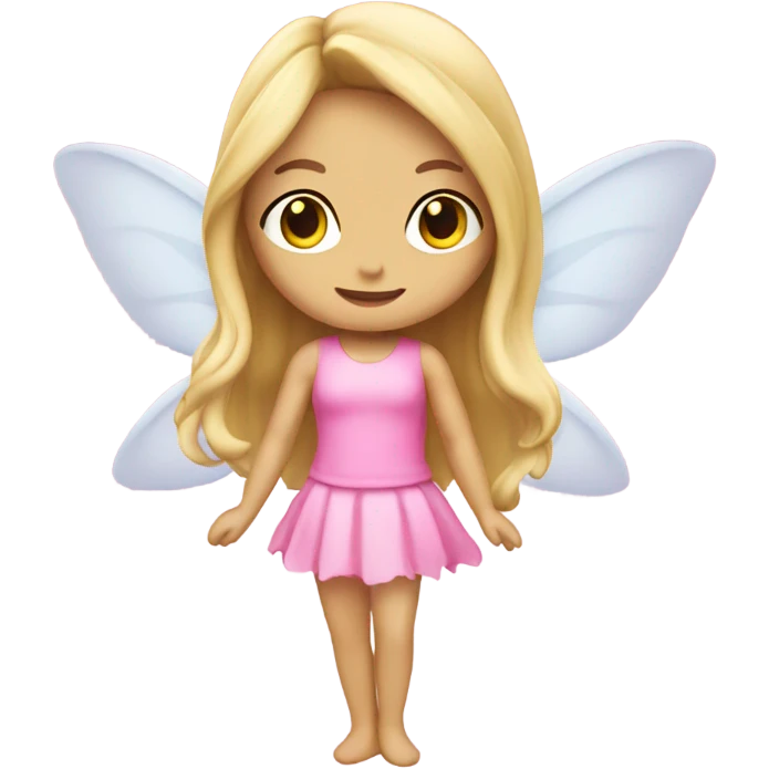   Blonde fairy pink outfit long hair emoji