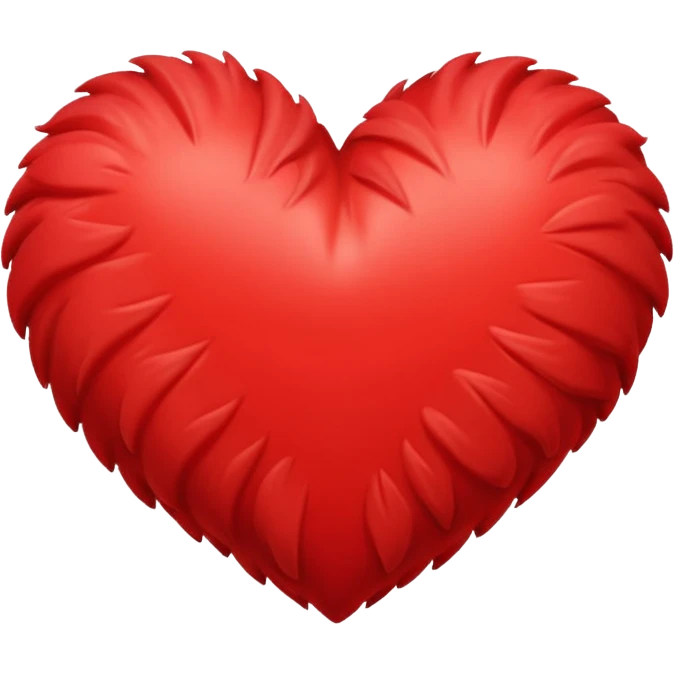 Yumshoq momiq qizil yurak emoji