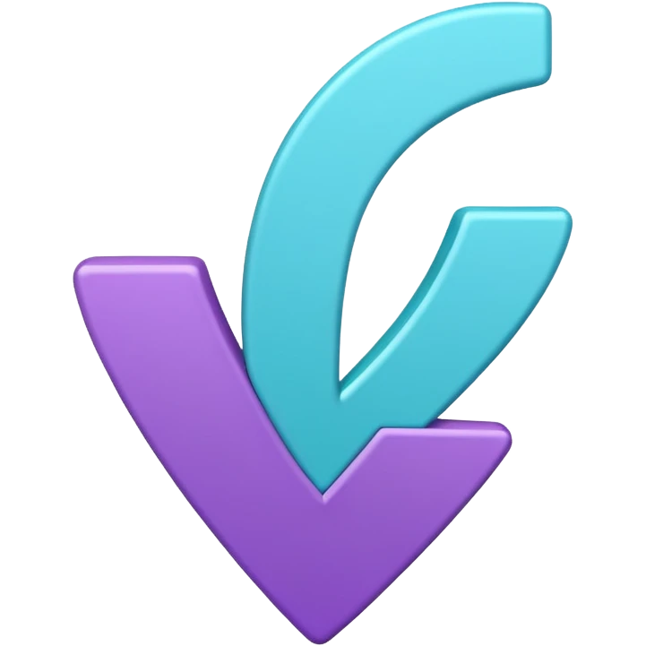 purple and cian checkmark emoji