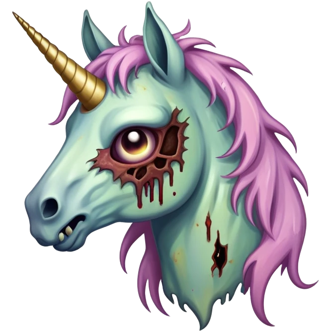 Zombie unicorn emoji