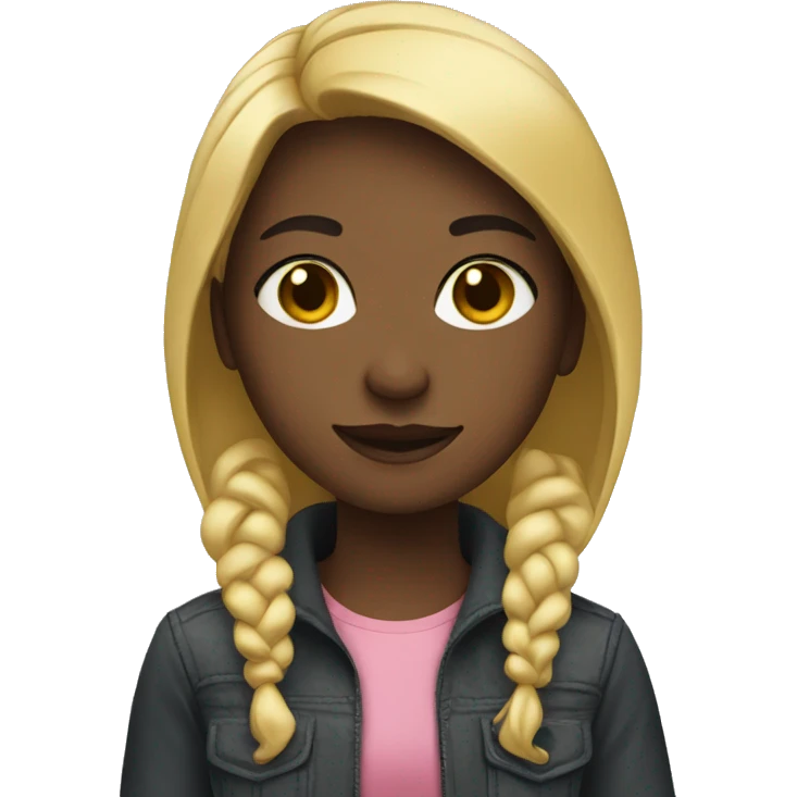 Girl wearing a fionka emoji