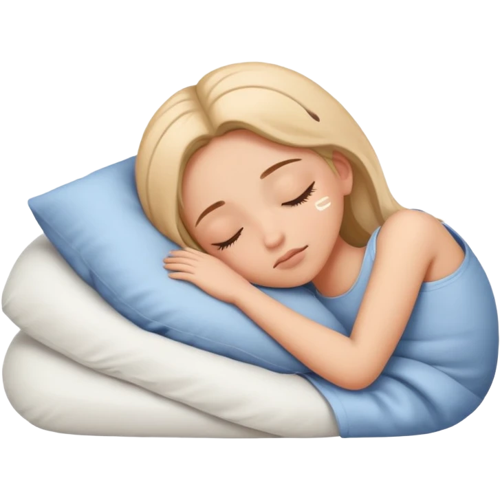 girl sleeping with ZZZ symbols above her head emoji