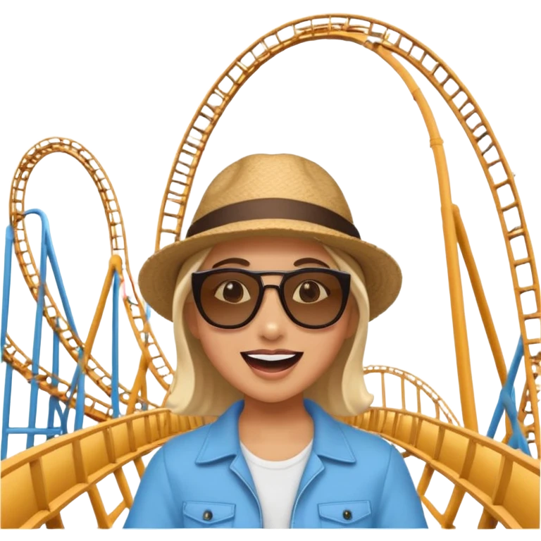 person-excitedly-going-to-an-amusement-park,-with-a-roller-coaster-or-ferris-wheel-in-the-background emoji