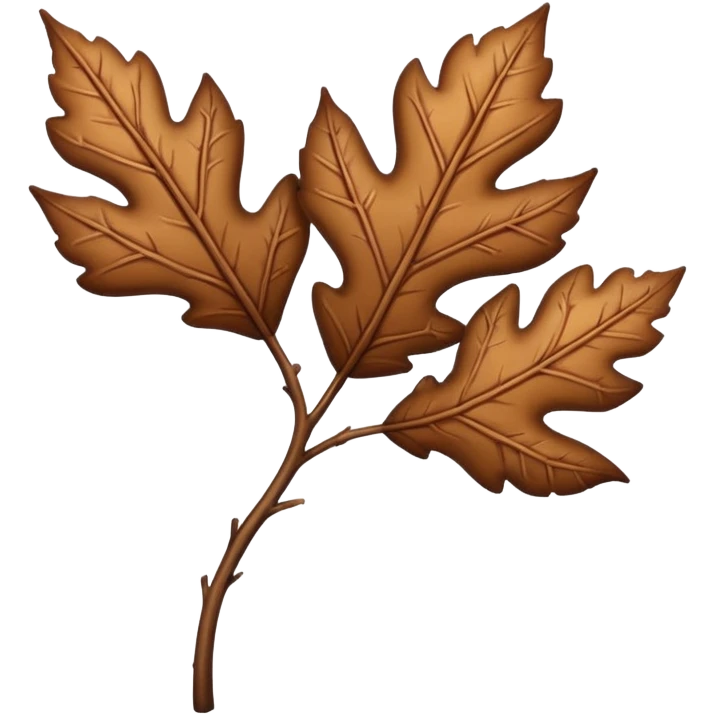 Winter leaf emoji