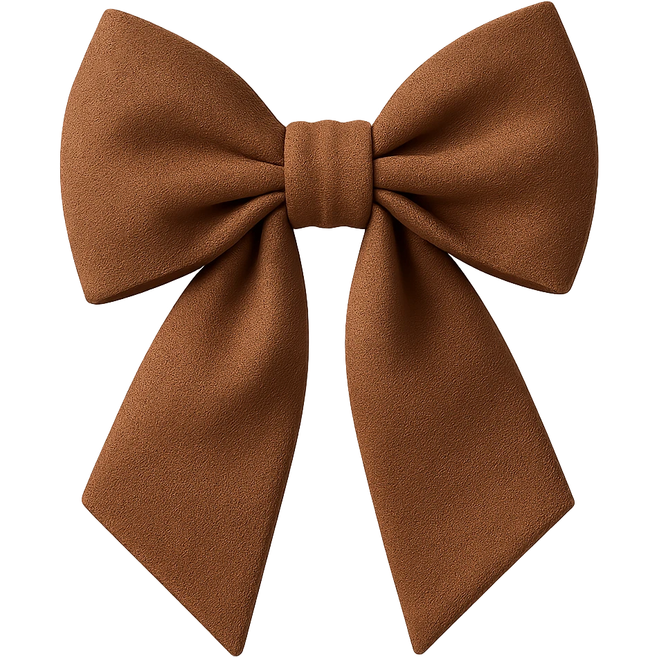 brown bow, remove background emoji