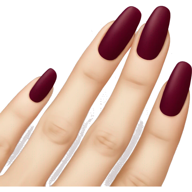 Burgundy nails  emoji