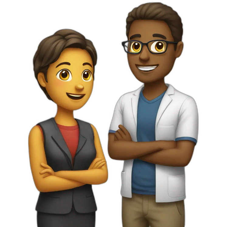 students and professors talking emoji