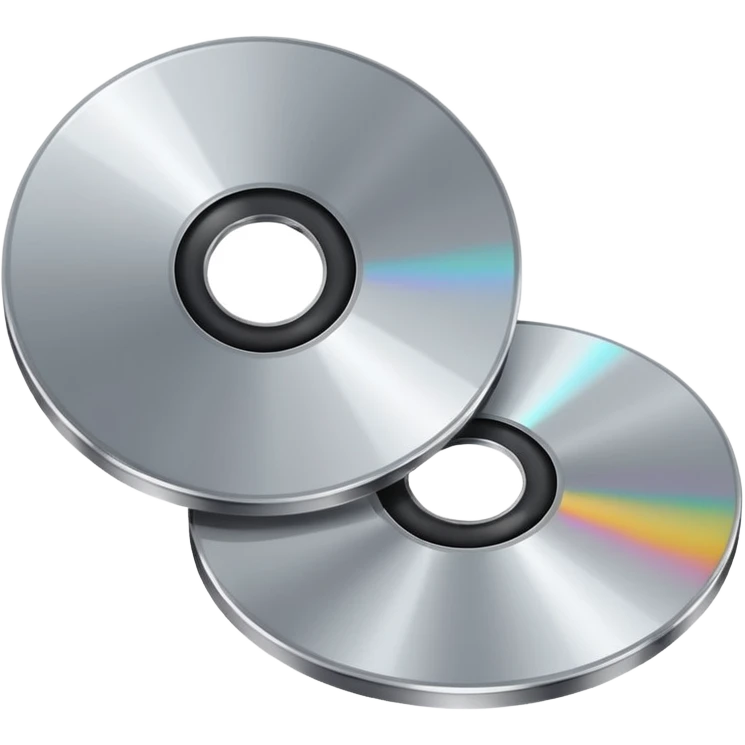 two metal computer disks emoji