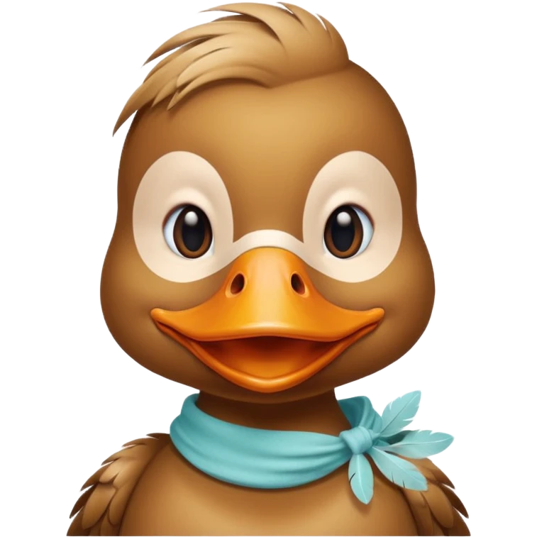 duck with pretty smile and with skincare mask on face emoji