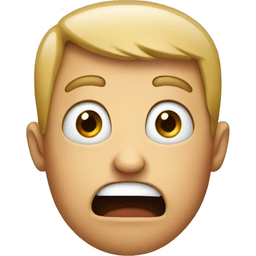 A shocked face with their hand on their face emoji