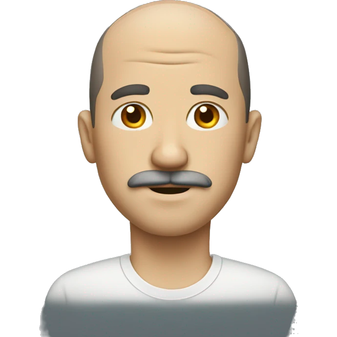 Balding man with mustache  emoji