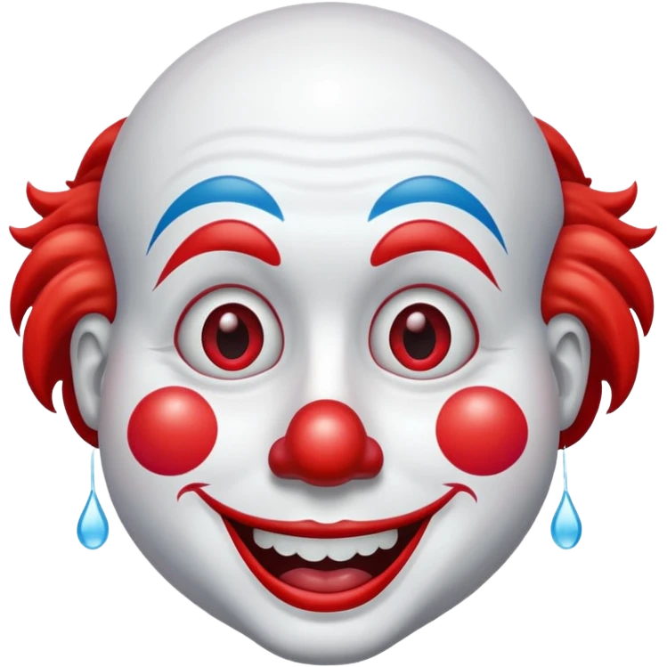 Watery eyes emoji and Merge with 🤡  emoji