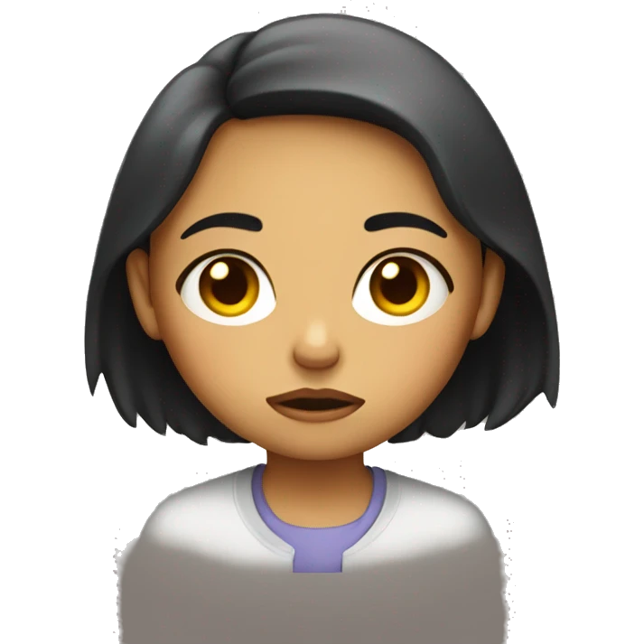 frowning girl emoji