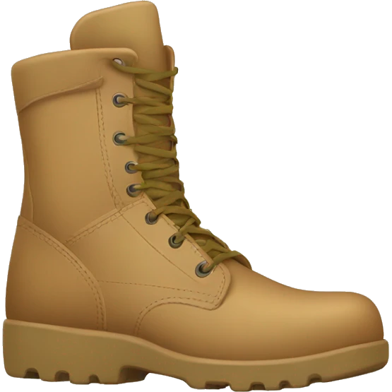 tan military boot emoji