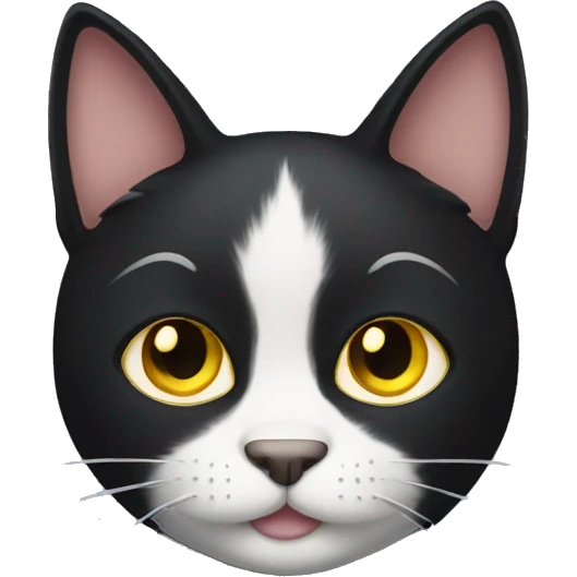 Black cat with slightly yellow eyes  emoji