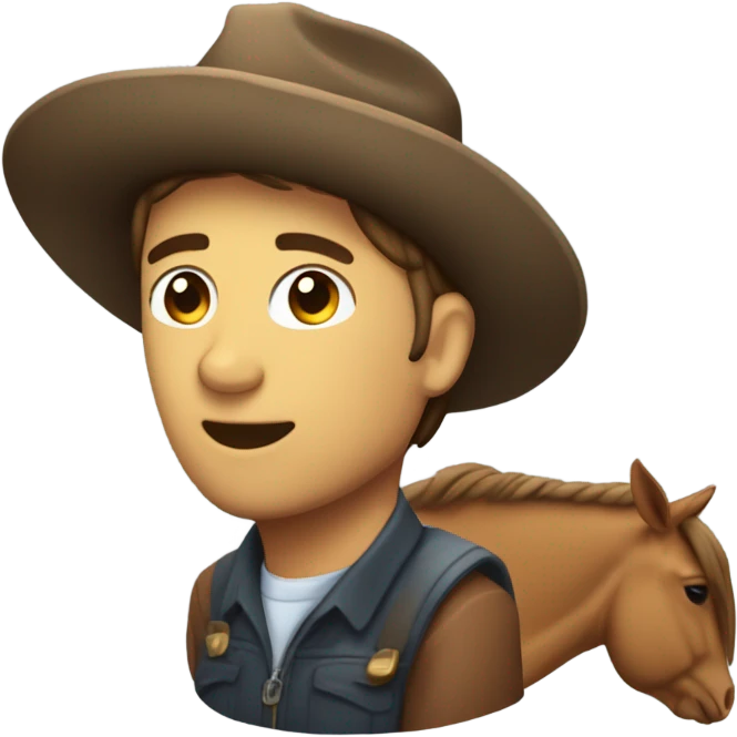 Persona con corte mariposa en un caballo emoji