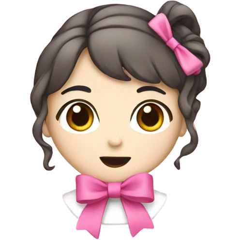 Korean drama logo with a pink bow emoji