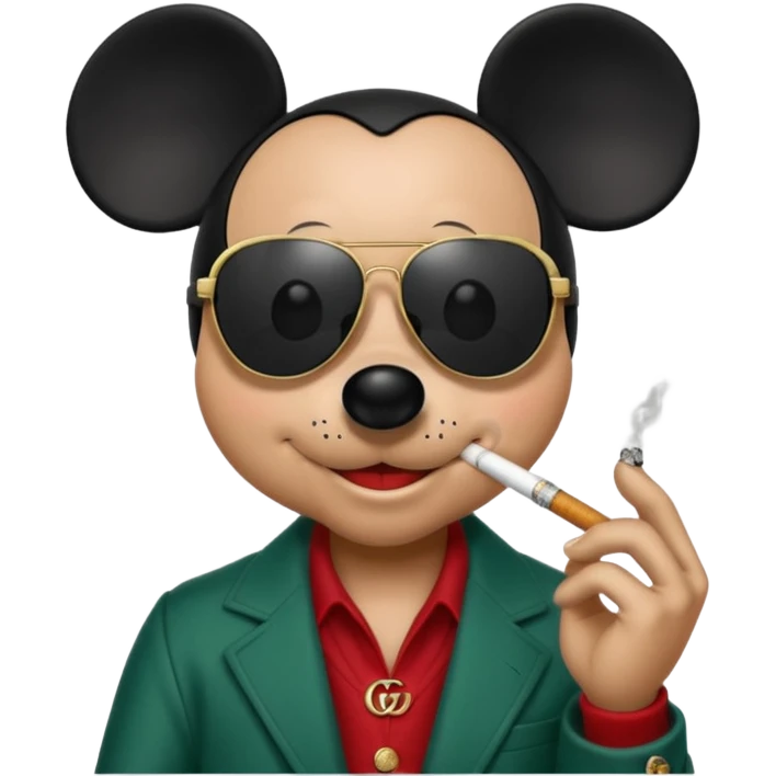 Mickey Gucci qui fume  emoji